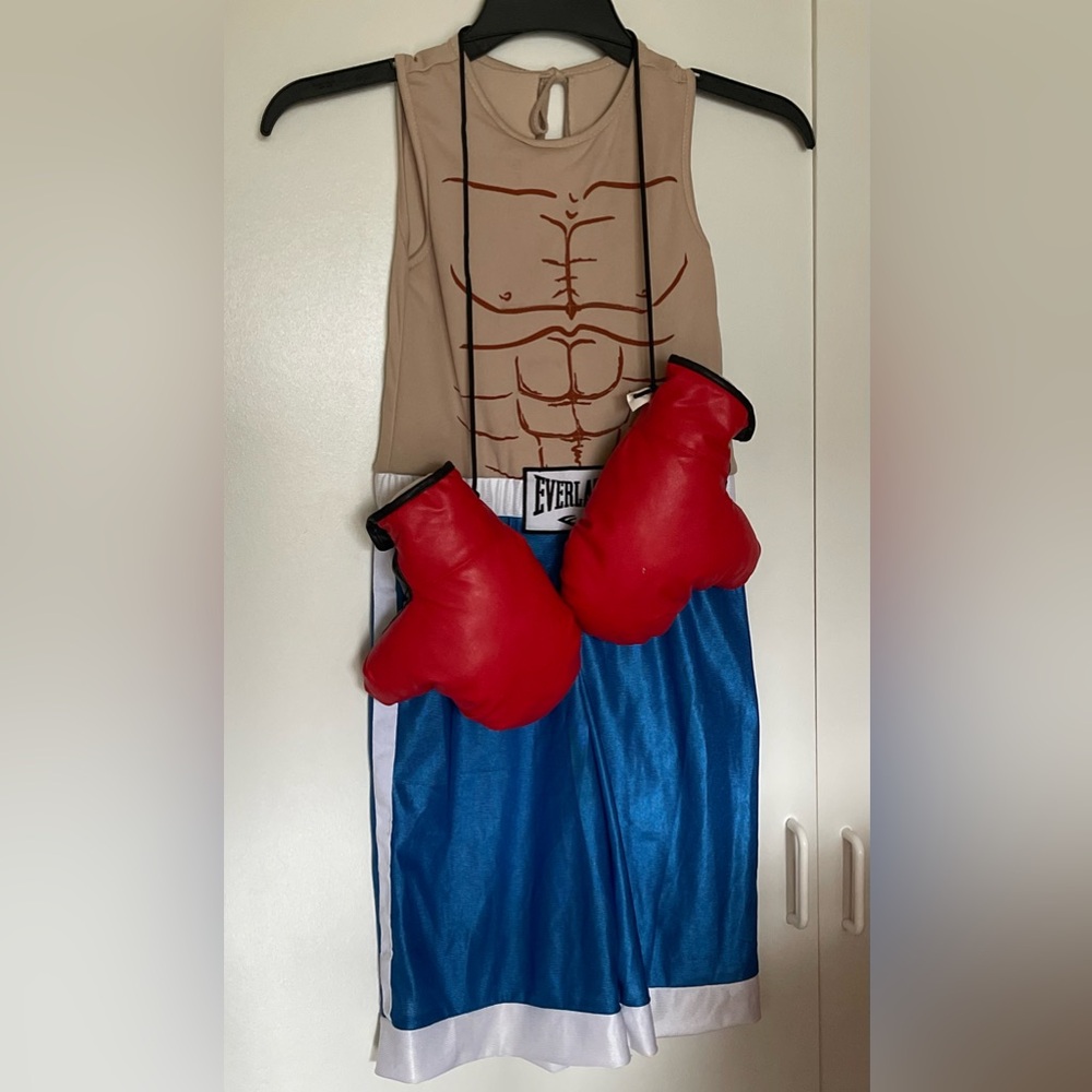 Everlast Boxer Child Halloween Costume Boy Sz L 10-12 W/boxing Gloves